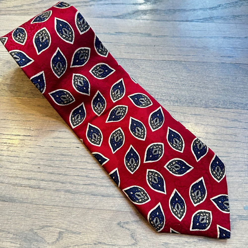 Robert Talbott Necktie Silk Best of Class Nordstrom Red Patterned Italy